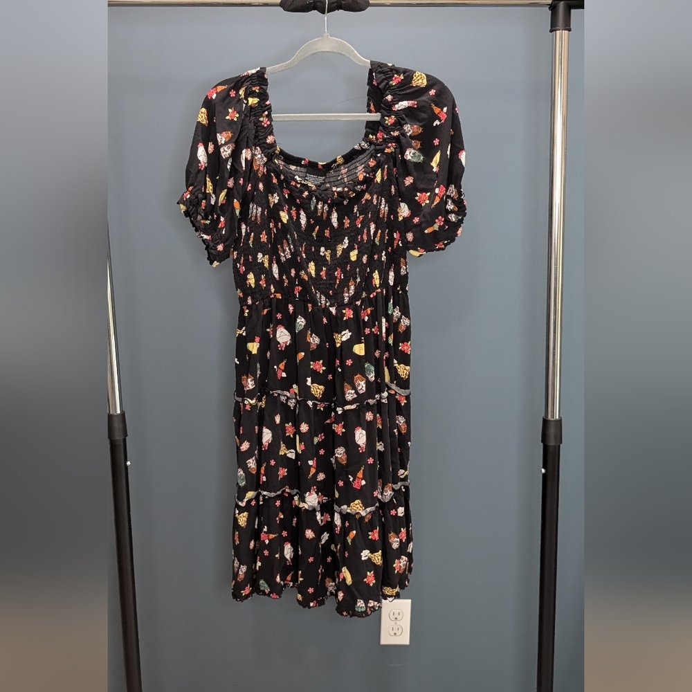 Floral Black Dress
